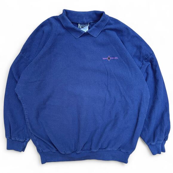 Rare Vintage Black Diamond Embroidered Collared Polo Sweatshirt USA Climbing XL - Picture 1 of 8